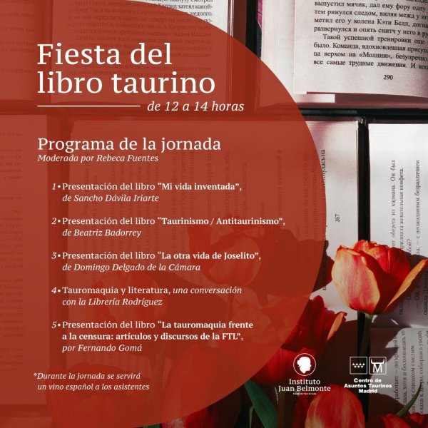 Rebeca Fuentes modera el acto "Fiesta del libro taurino"